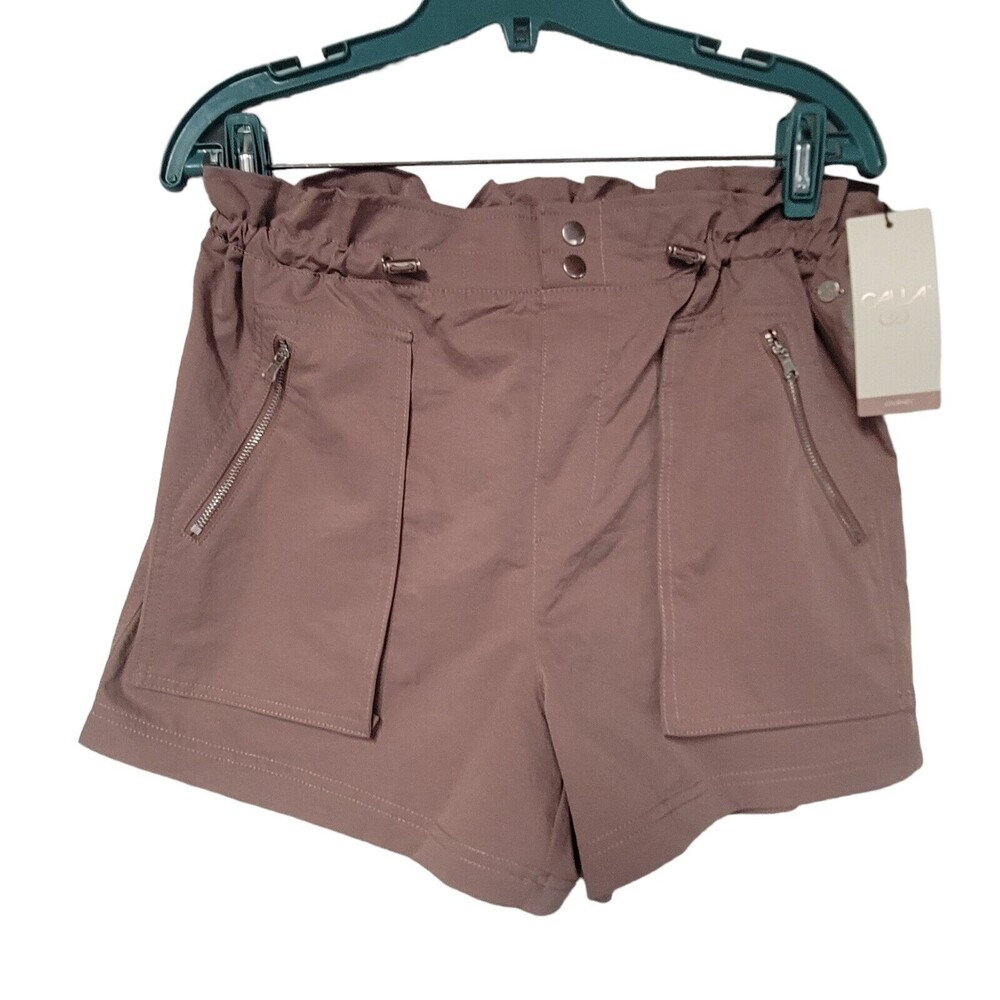 CALIA Journey Shorts Woven Paper Bag Hazy Plum Small High Rise - Picture 2 of 4